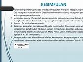 Satuan Untuk Kecepatan Pemakanan F Pada Mesin Bubut Adalah